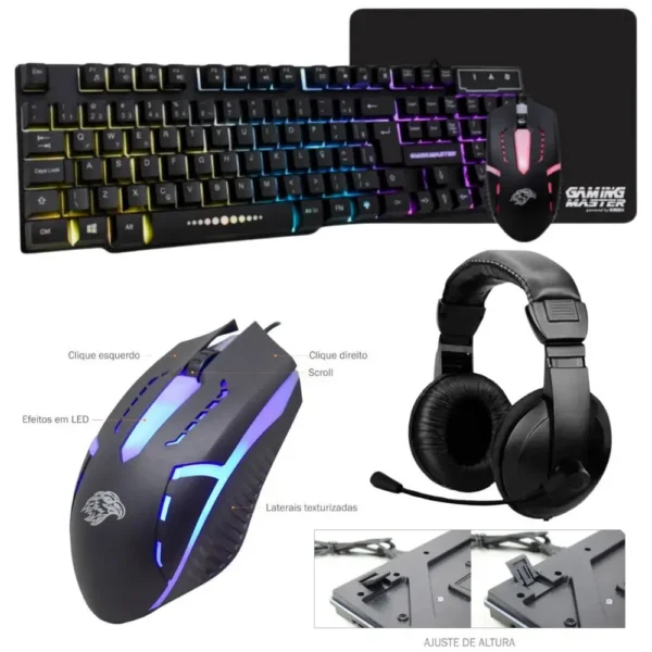 PC Gamer AMD Ryzen 5 4600G, 16GB RAM, Placa de video Radeon Vega 7, SSD 480GB, Fonte 200W + Kit Gamer Completo - Image 5